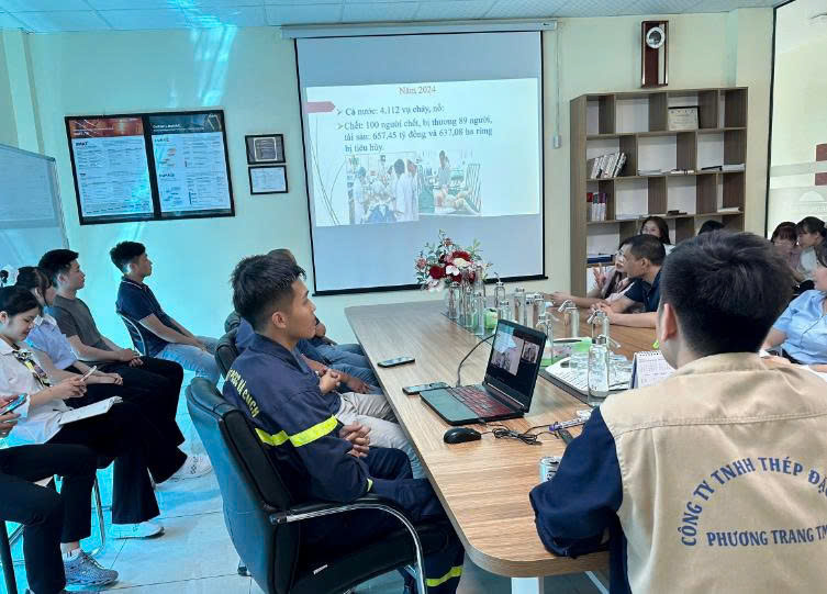 Công Ty Thép Phương Trang tổ chức tập huấn PCCC định kỳ năm 2025